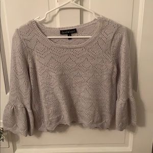 Gray crop top sweater